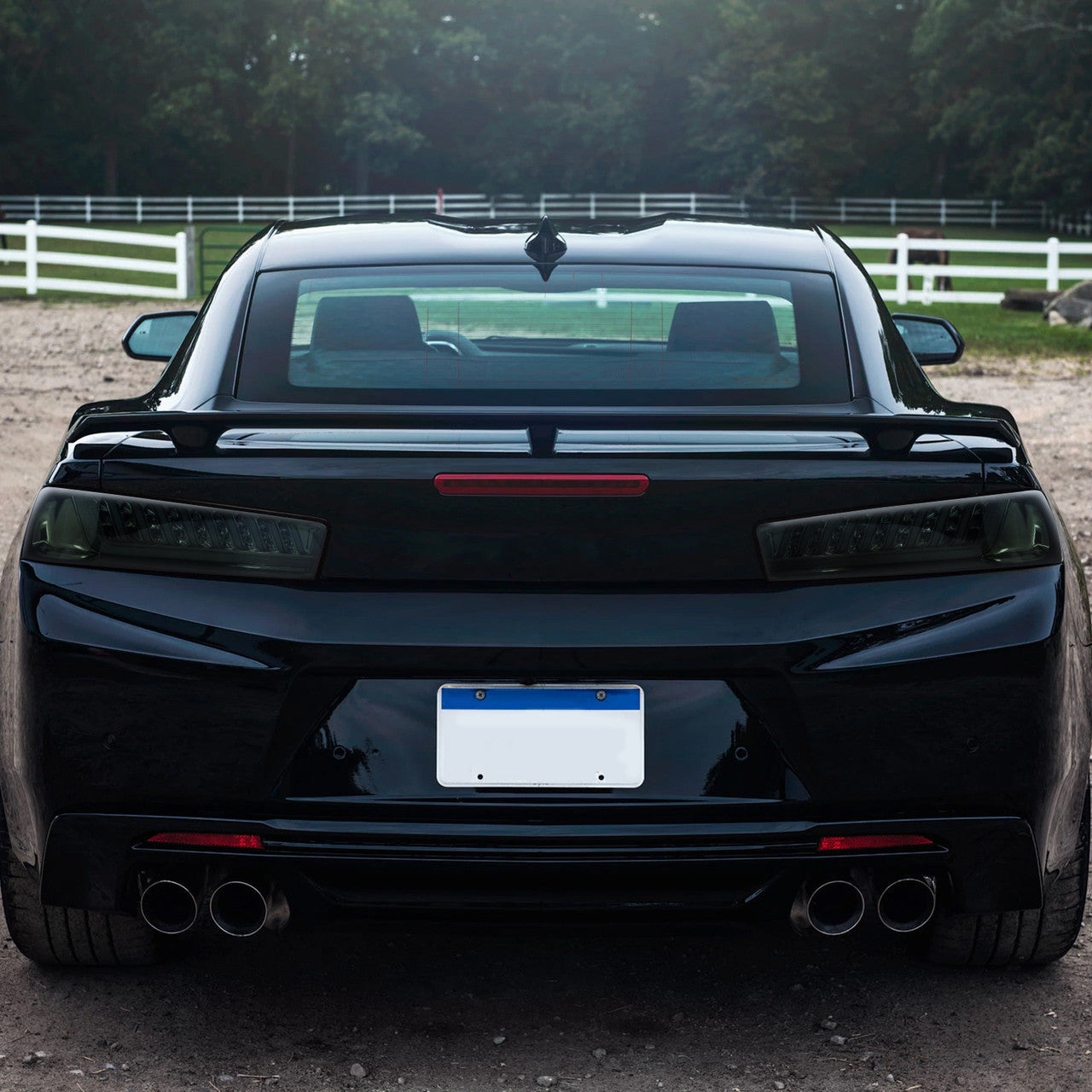 Spec-D 16-18 Chevrolet Camaro LED Chrome Tail Lights Smoked Lens