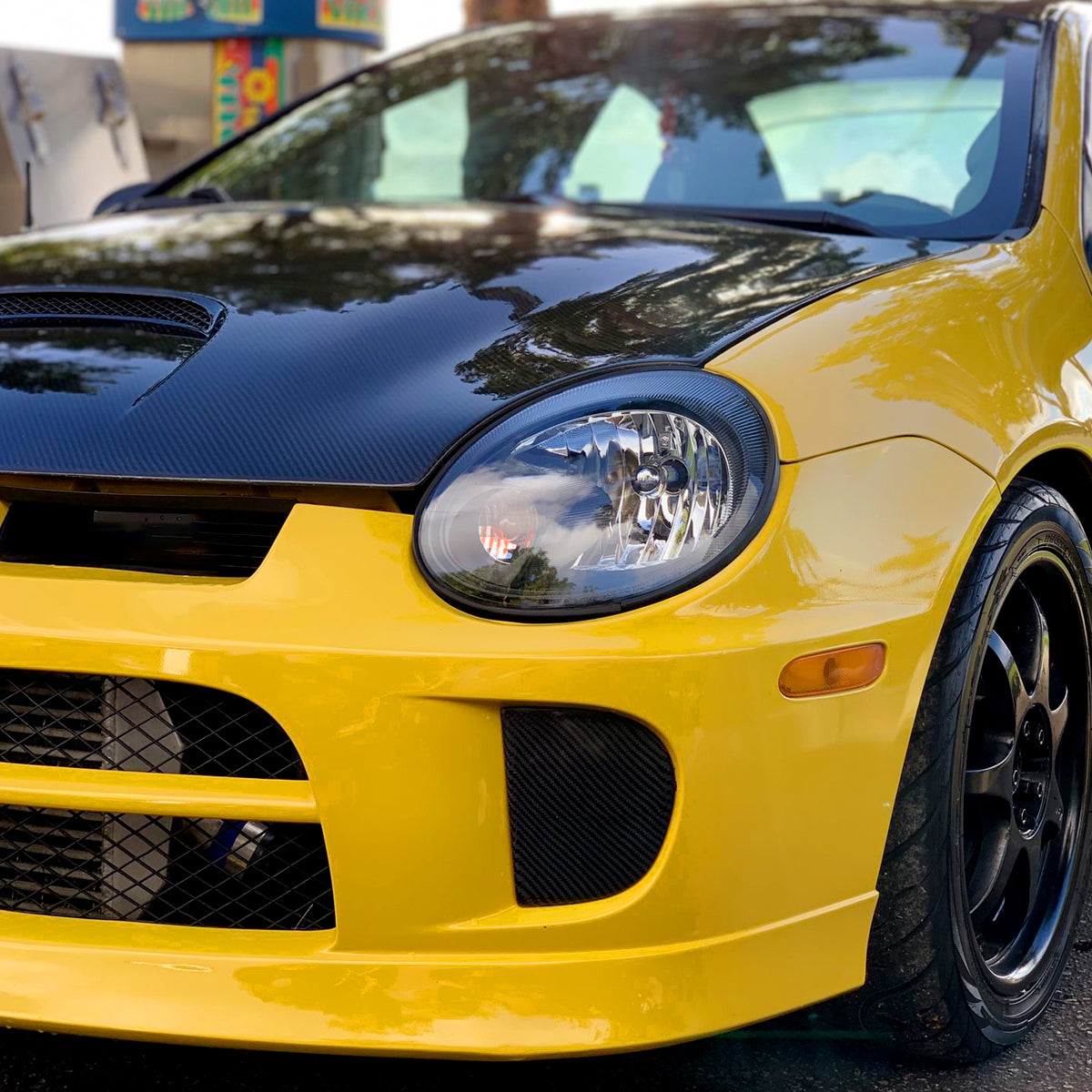 Spec-D 03-05 Dodge Neon Headlights OEM Style Matte Black/Clear