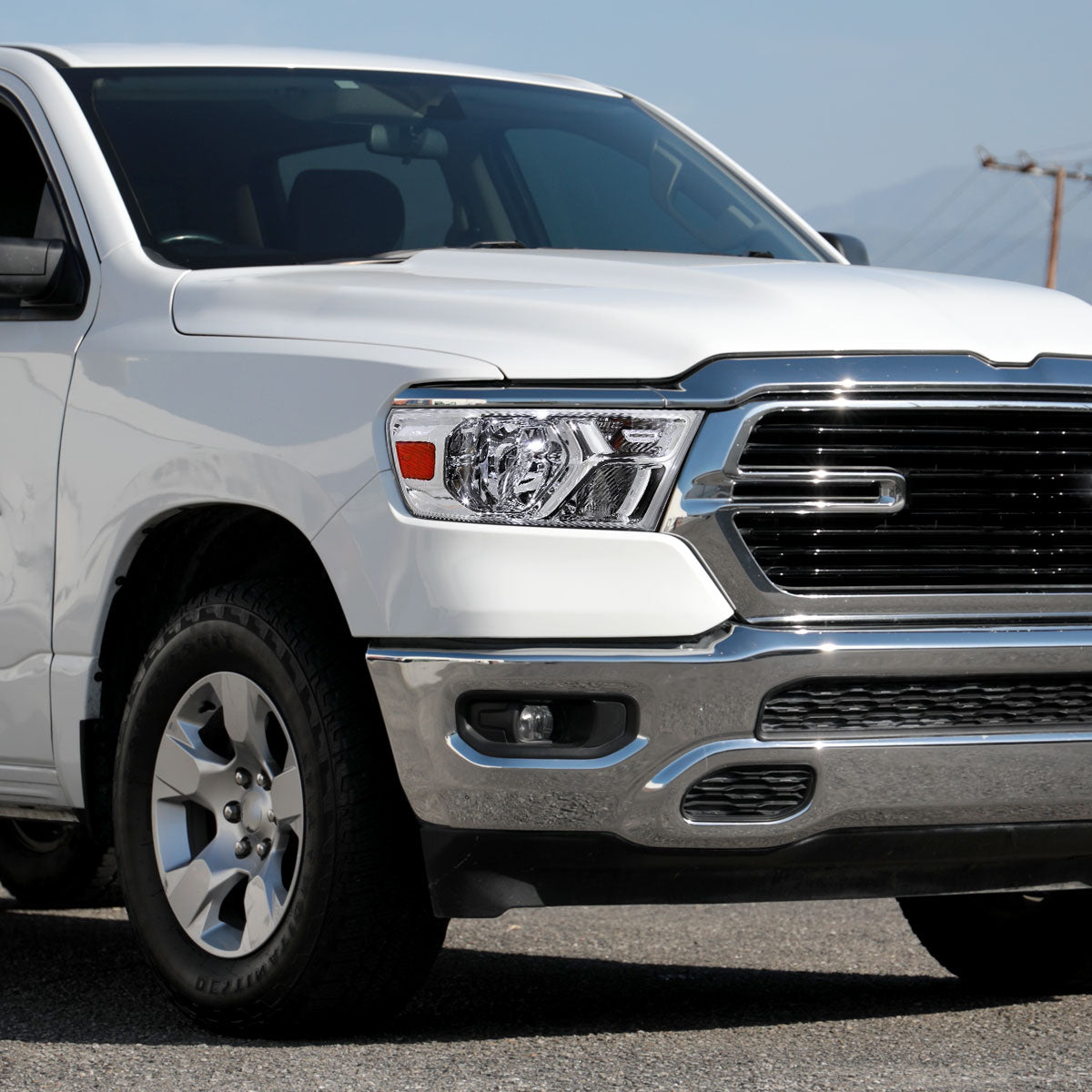 Spec-D 19-24 Ram 1500 Passenger Headlight Chrome Replacement