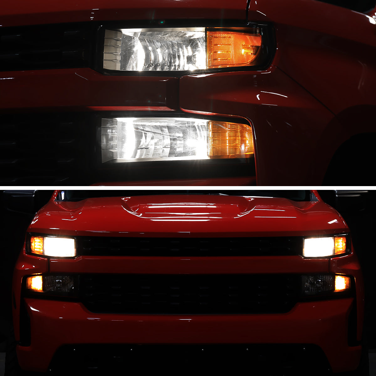 Spec-D 19-21 Chevy Silverado 1500 Projector Headlights OEM Style Black