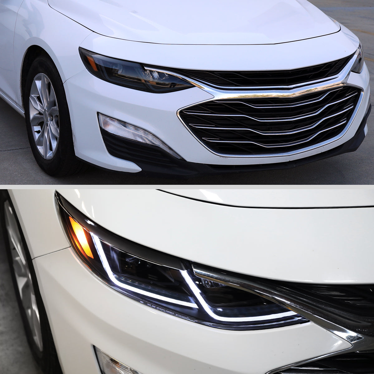 Spec-D 19-24 Chevy Malibu Full Sequential LED Headlights Black/Smoked
