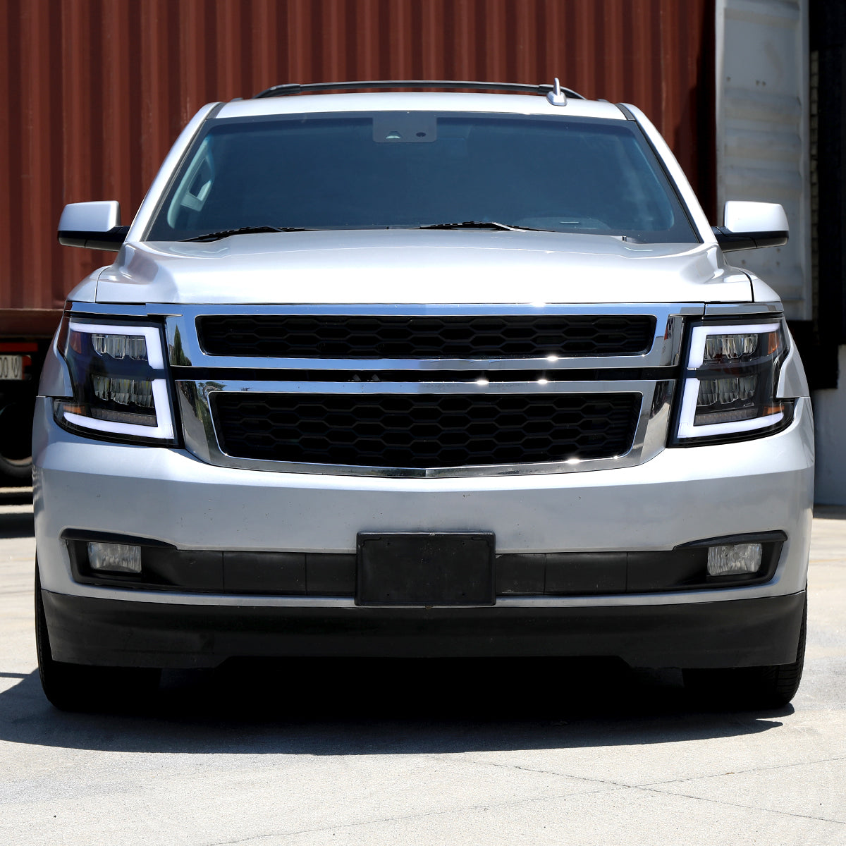 Spec-D 15-20 Chevy Tahoe Suburban Full DRL SEQ Matte Headlights Black