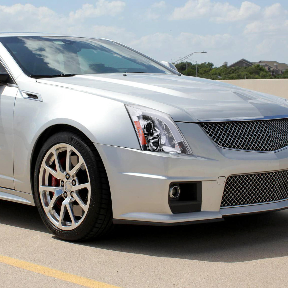 Spec-D 08-14 Cadillac CTS Sequential Projector Headlights Chrome