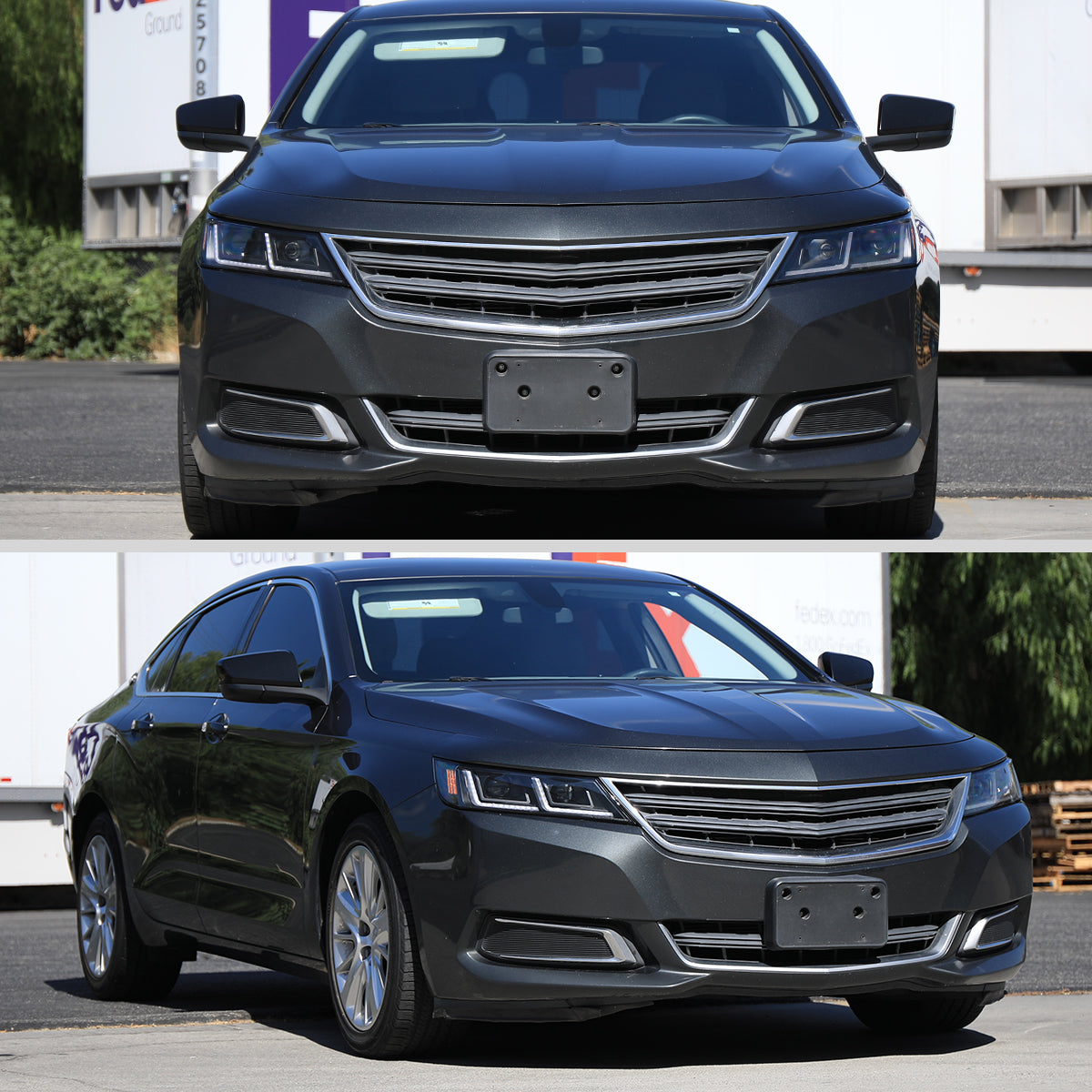 Spec-D 14-20 Chevy Impala Headlights Full LED Sequential Matte Black