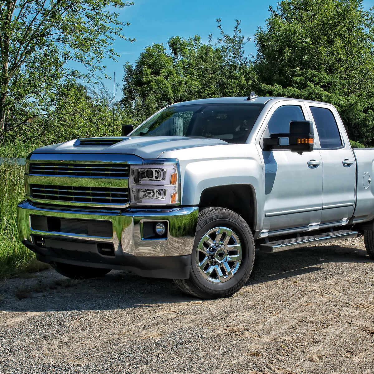 Spec-D 15-19 Silverado 2500HD/3500HD Headlights Switchback SEQ Chrome
