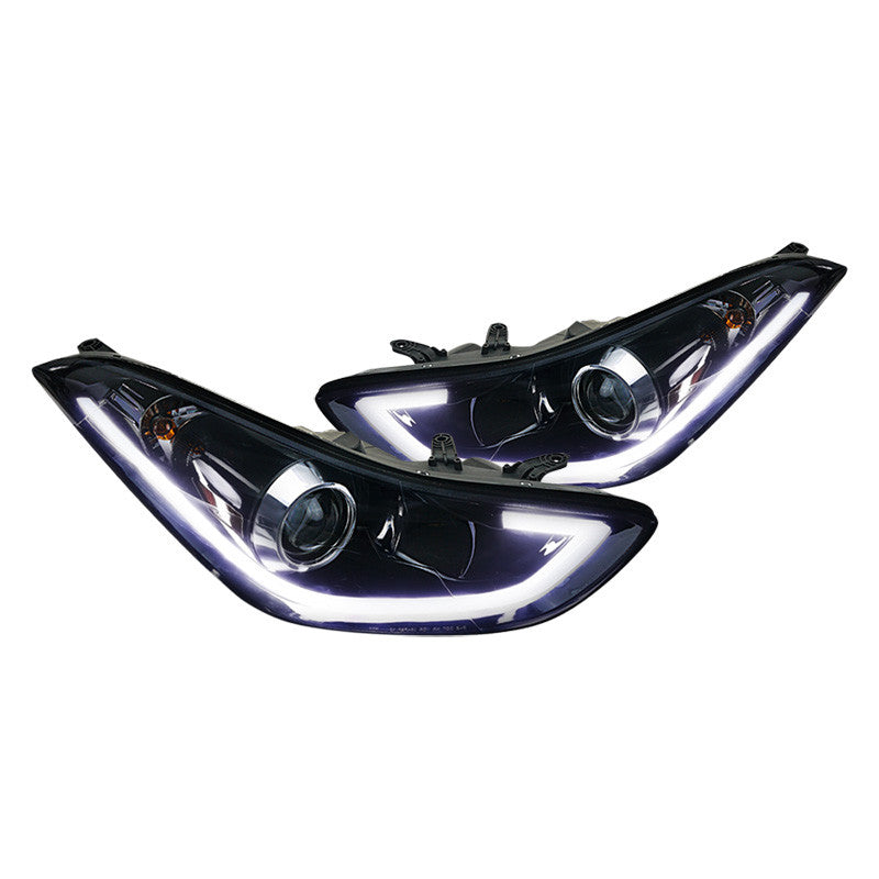Spec-D 11-13 Hyundai Elantra Projector Headlights Smoked