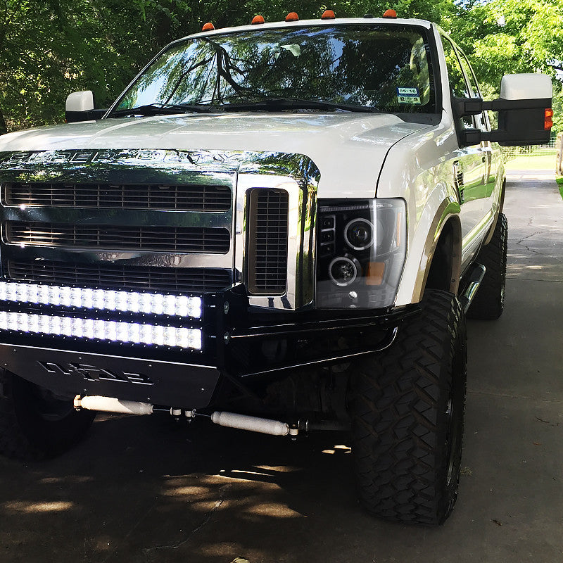 Spec-D 08-10 Ford F250 F350 F450 Projector Headlights Black