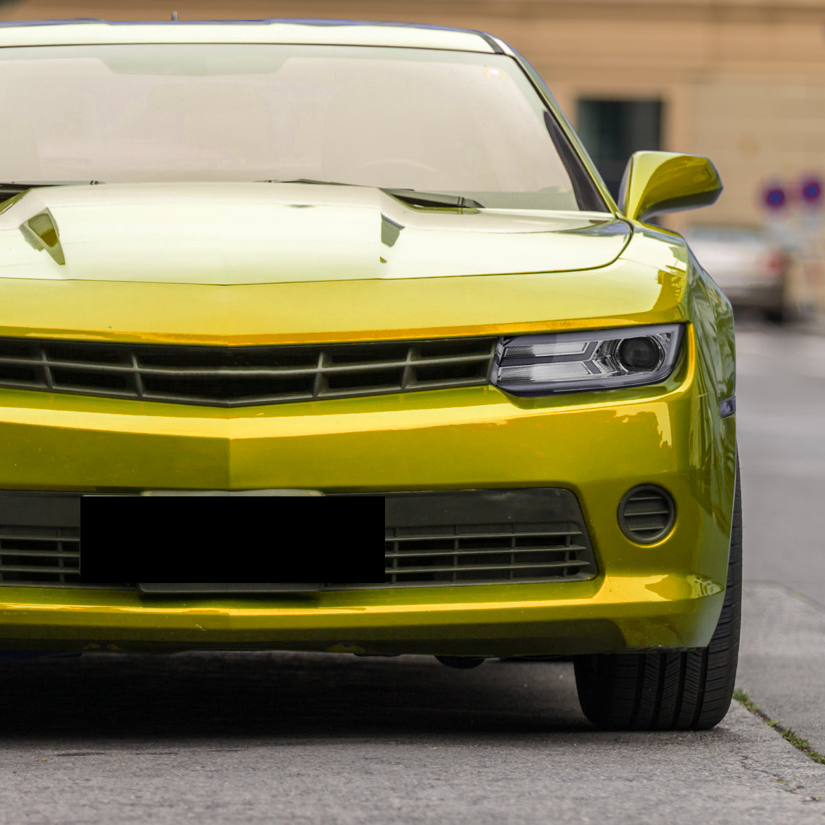 Spec-D 14-15 Chevy Camaro Projector Headlights SEQ LED Strip Chrome