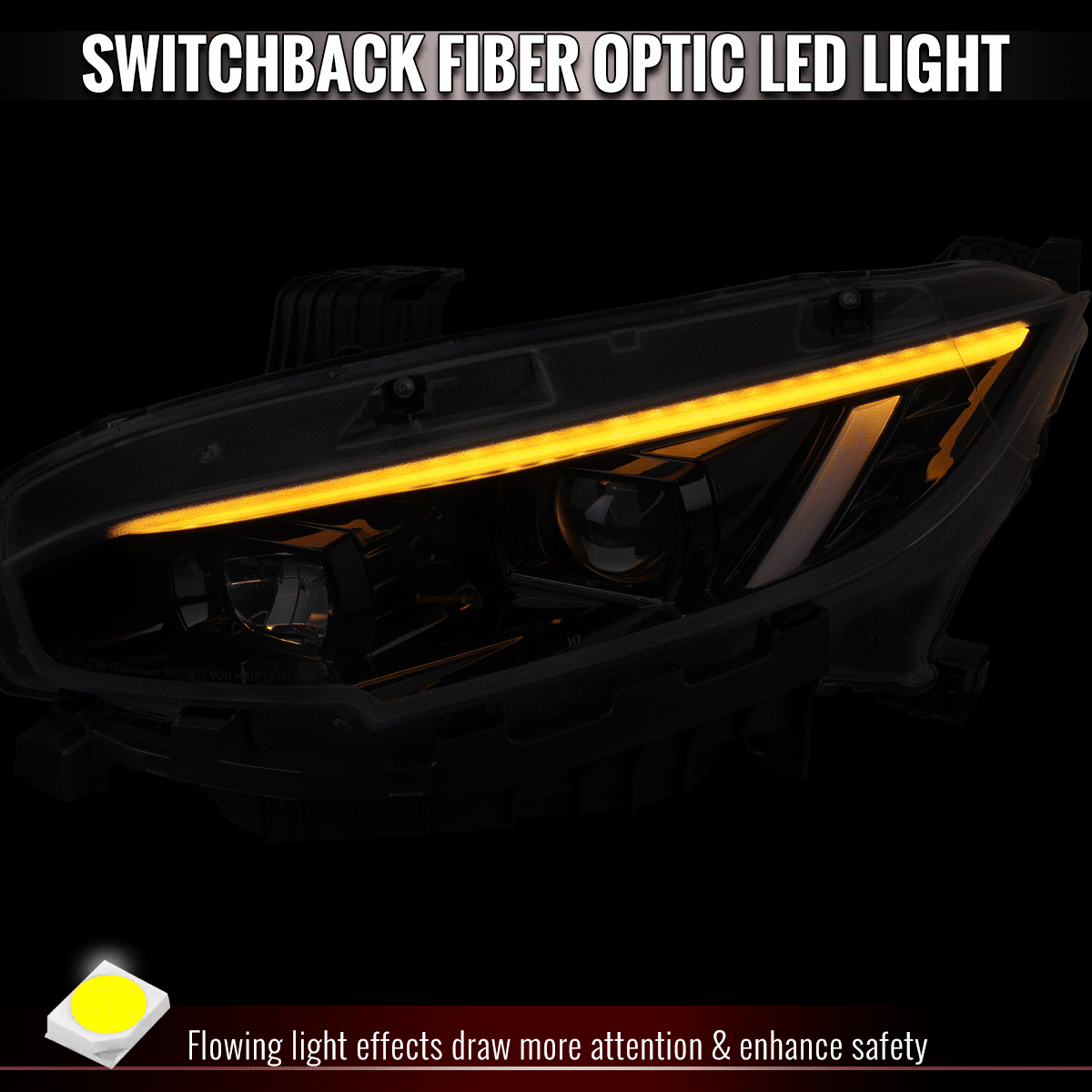 Spec-D 21-23 Ford F-150 Passenger Headlight OEM Chrome Replacement