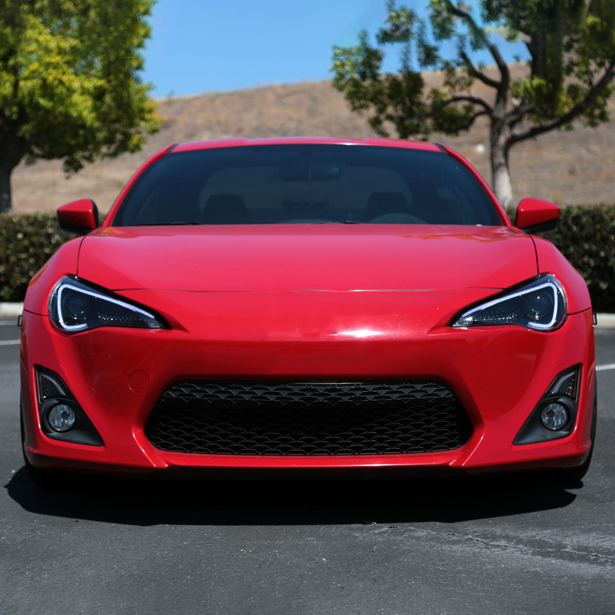 Spec-D 12-17 86 Scion FR-S Headlights LED Bar Sequential Glossy Black