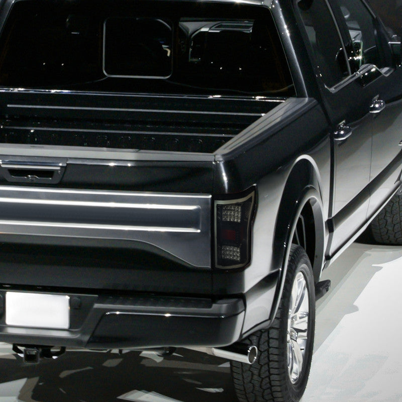 Spec-D 15-17 Ford F-150 LED Tail Lights Glossy Black/Smoked