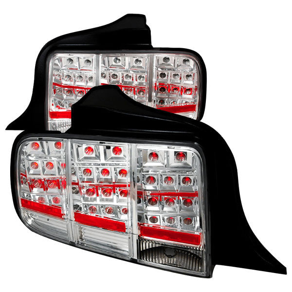 Spec-D 05-09 Ford Mustang LED Tail Lights Chrome