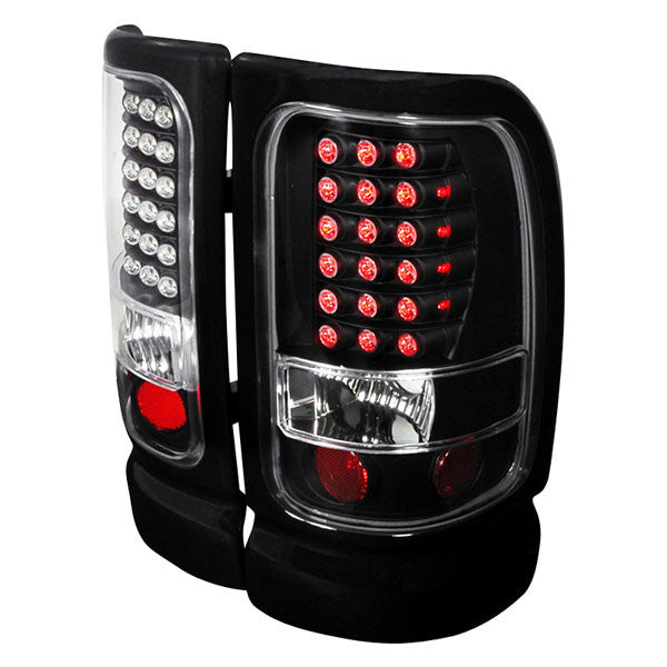 Spec-D 94-02 Dodge Ram 1500 2500 3500 LED Tail Lights Black/Clear