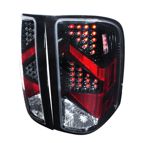 Spec-D 07-11 Chevrolet Silverado LED Tail Lights Black