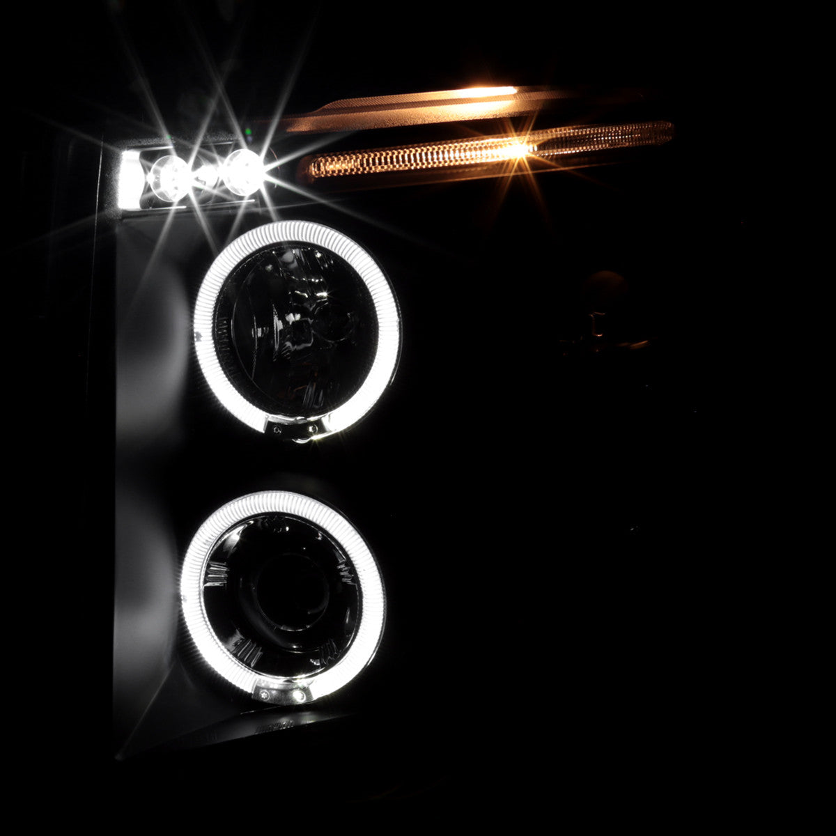 Spec-D 07-13 Chevy Silverado 1500 Halo Projector Headlights Black