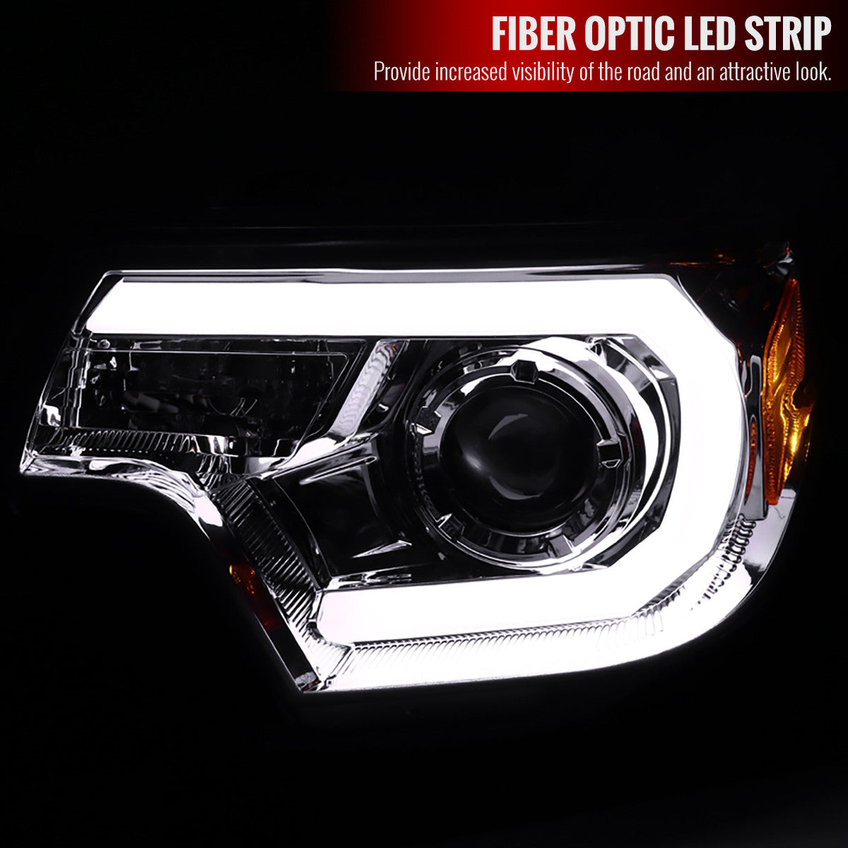 Spec-D 12-15 Toyota Tacoma Projector Headlights Chrome