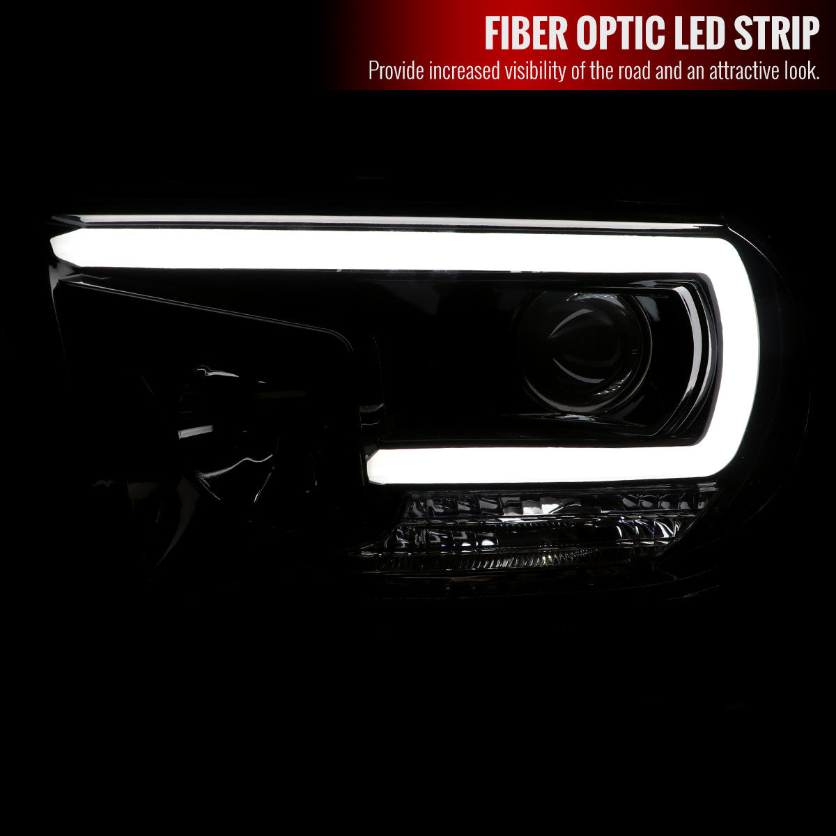 Spec-D 07-13 Tundra 08-17 Sequoia Projector Headlights Black/Smoked
