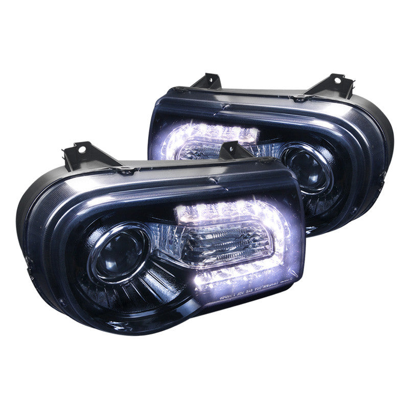 Spec-D 05-10 Chrysler 300C Projectory Glossy Black Headlights