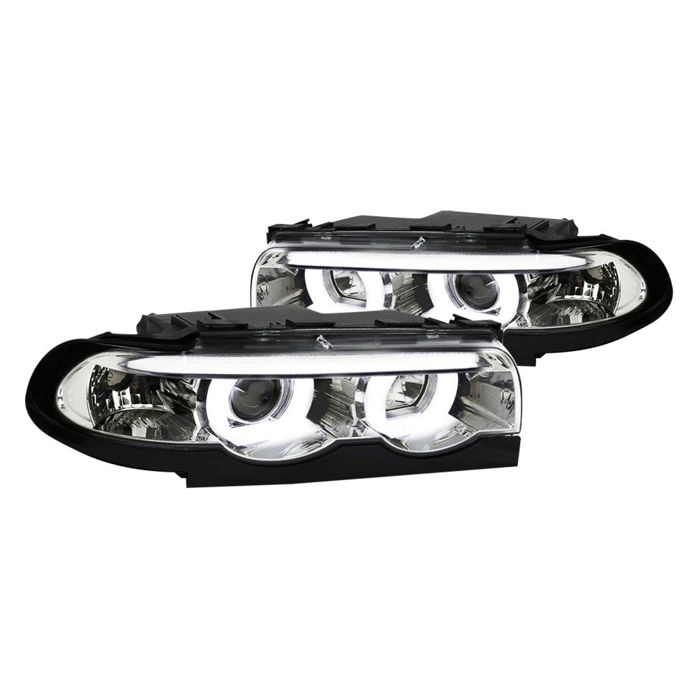 Spec-D 95-01 BMW E38 7 Series Projector Headlights Chrome