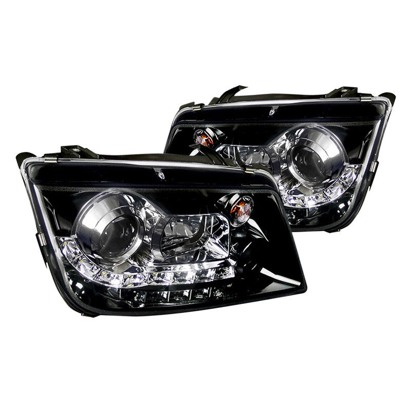 Spec-D 99-05 VW Jetta Golf GTI Headlights R8 LED Strip Black/Smoked