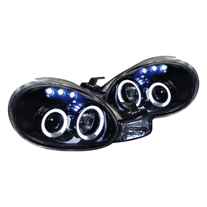 Spec-D 00-02 Dodge Neon Projector Black Headlights Smoked Lens