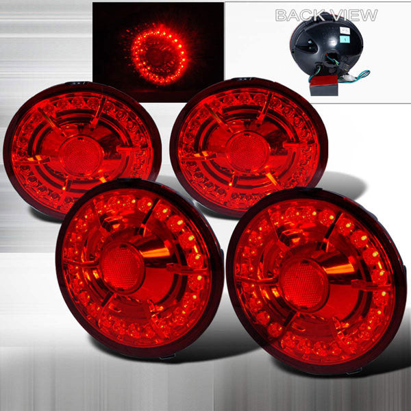 Spec-D 05-13 Chevy Corvette LED Tail Lights Red