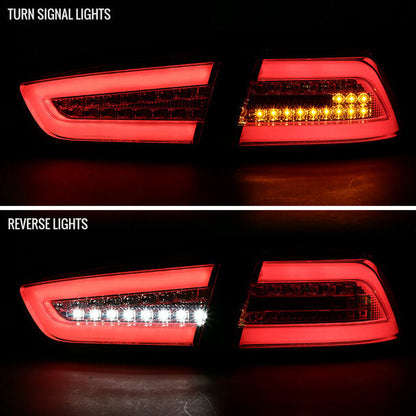 Spec-D 08-17 Mitsubishi Lancer EVO X LED Tail Lights Smoked