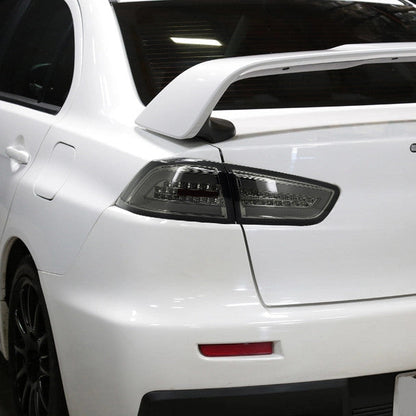 Spec-D 08-17 Mitsubishi Lancer EVO X LED Tail Lights Smoked