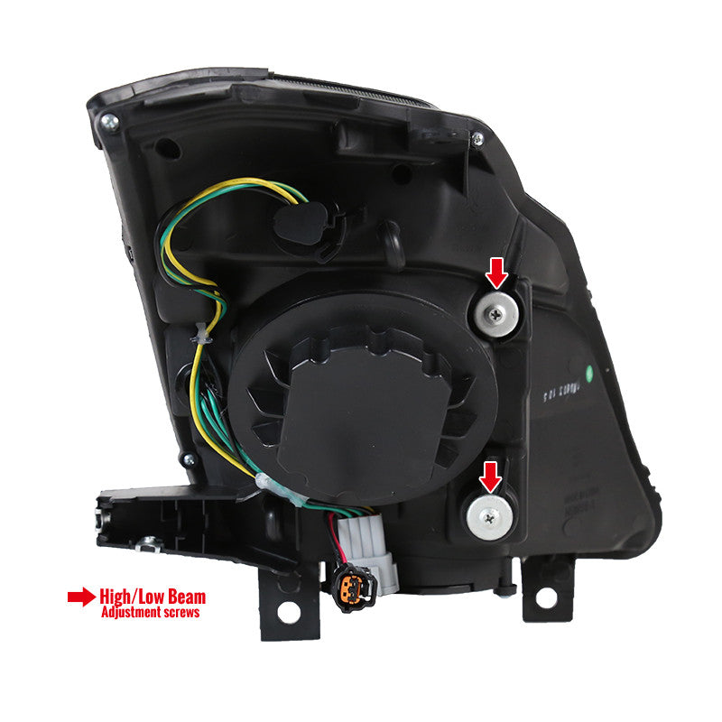Spec-D 06-09 Nissan 350Z Headlights Projector LED Strip Matte Black