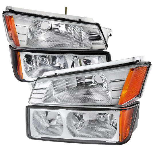 Spec-D 02-06 Avalanche 1500/2500 Headlights OEM Style Bumper Lights