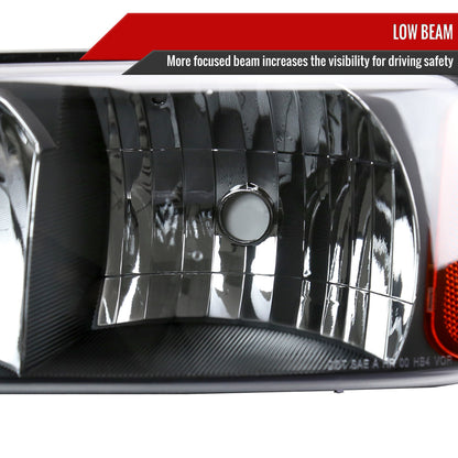 Spec-D 99-06 GMC Sierra/00-06 Yukon XL Denali OEM Bumper Lights Black