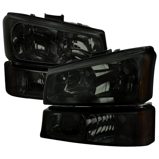 Spec-D 02-06 Avalanche/03-07 Silverado OEM Style Bumper Lights Smoked