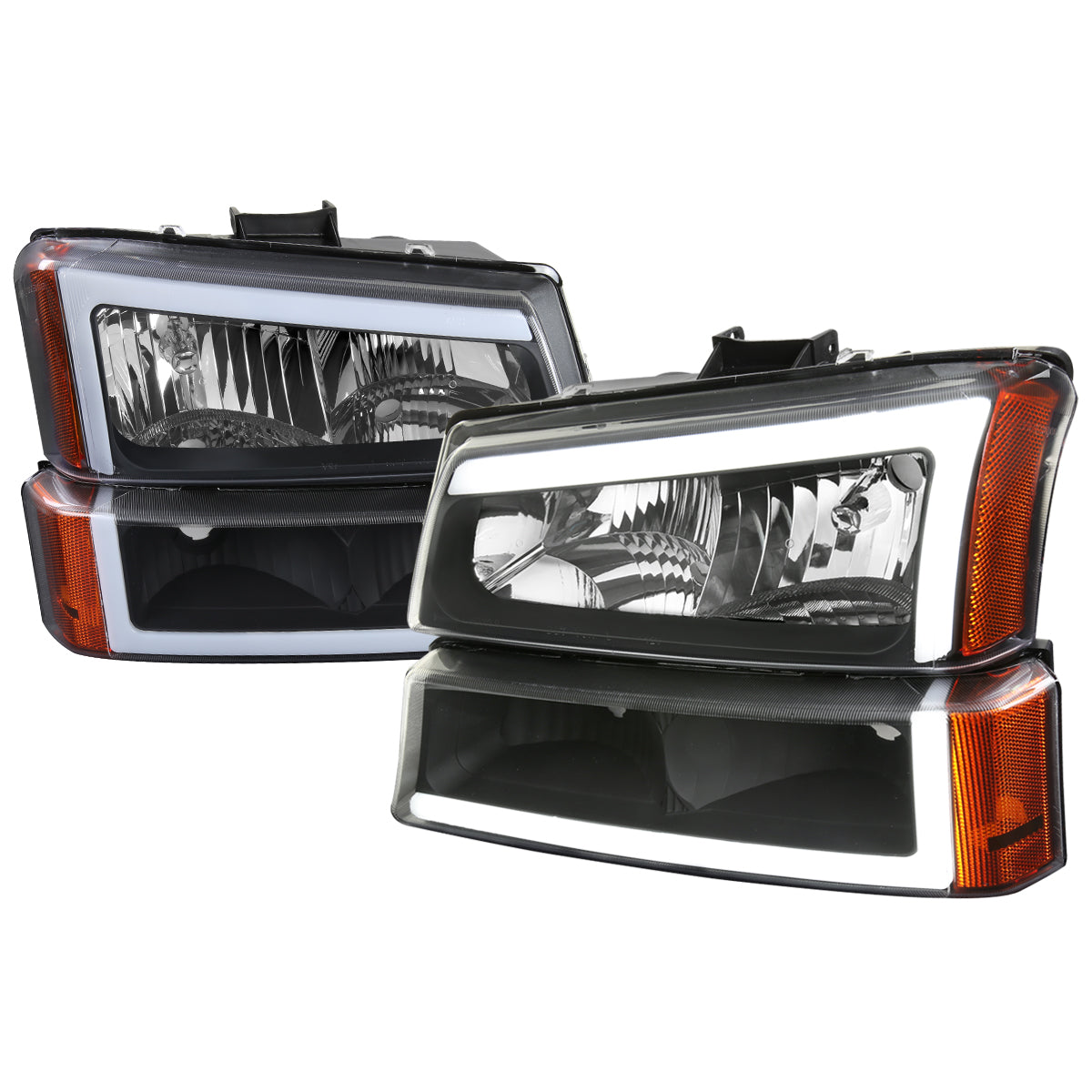 Spec-D 02-06 Avalanche 03-07 Silverado Headlights OEM Style