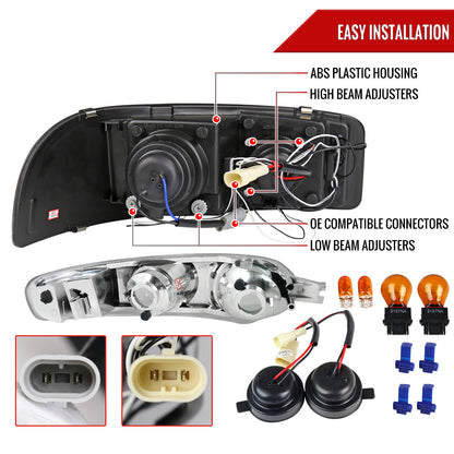 Spec-D 01-06 GMC Yukon/XL Denali/02-06 GMC Sierra Halo Bumper Lights