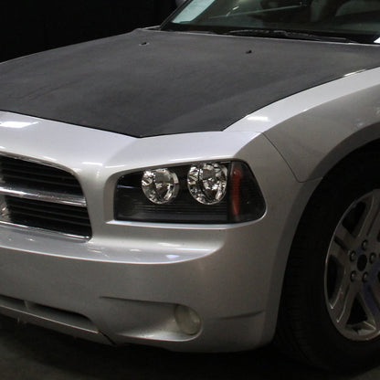 Spec-D 06-10 Dodge Charger Headlights OEM Style w/ Corner Lights Black