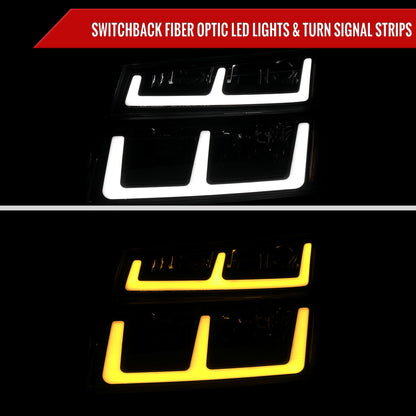 Spec-D 04-12 Colorado GMC Canyon Headlights Black/Amber Corner