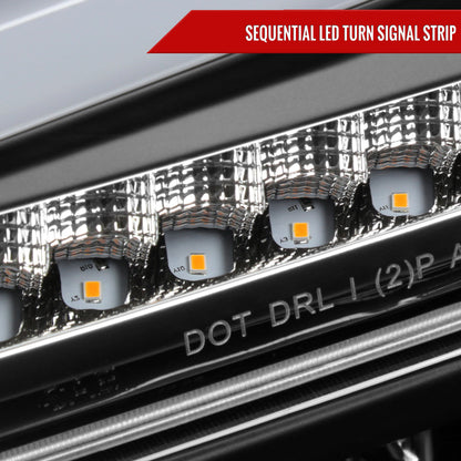 Spec-D 04-12 Colorado GMC Canyon Sequential Headlights OEM Style Black