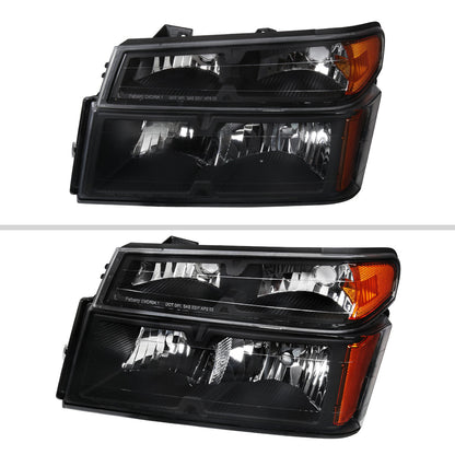Spec-D 04-12 Colorado GMC Canyon Isuzu I-Series OE Headlights Black