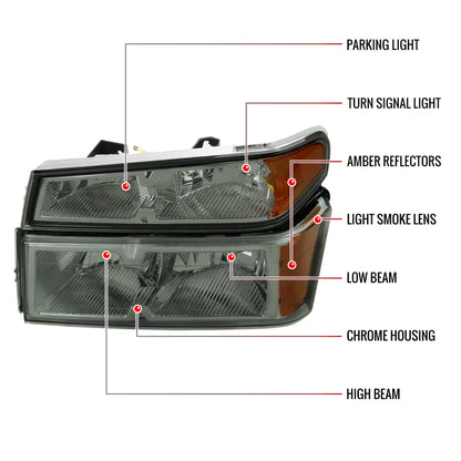Spec-D 04-12 Chevy Colorado GMC Canyon Tail Lights LED Red/Clear