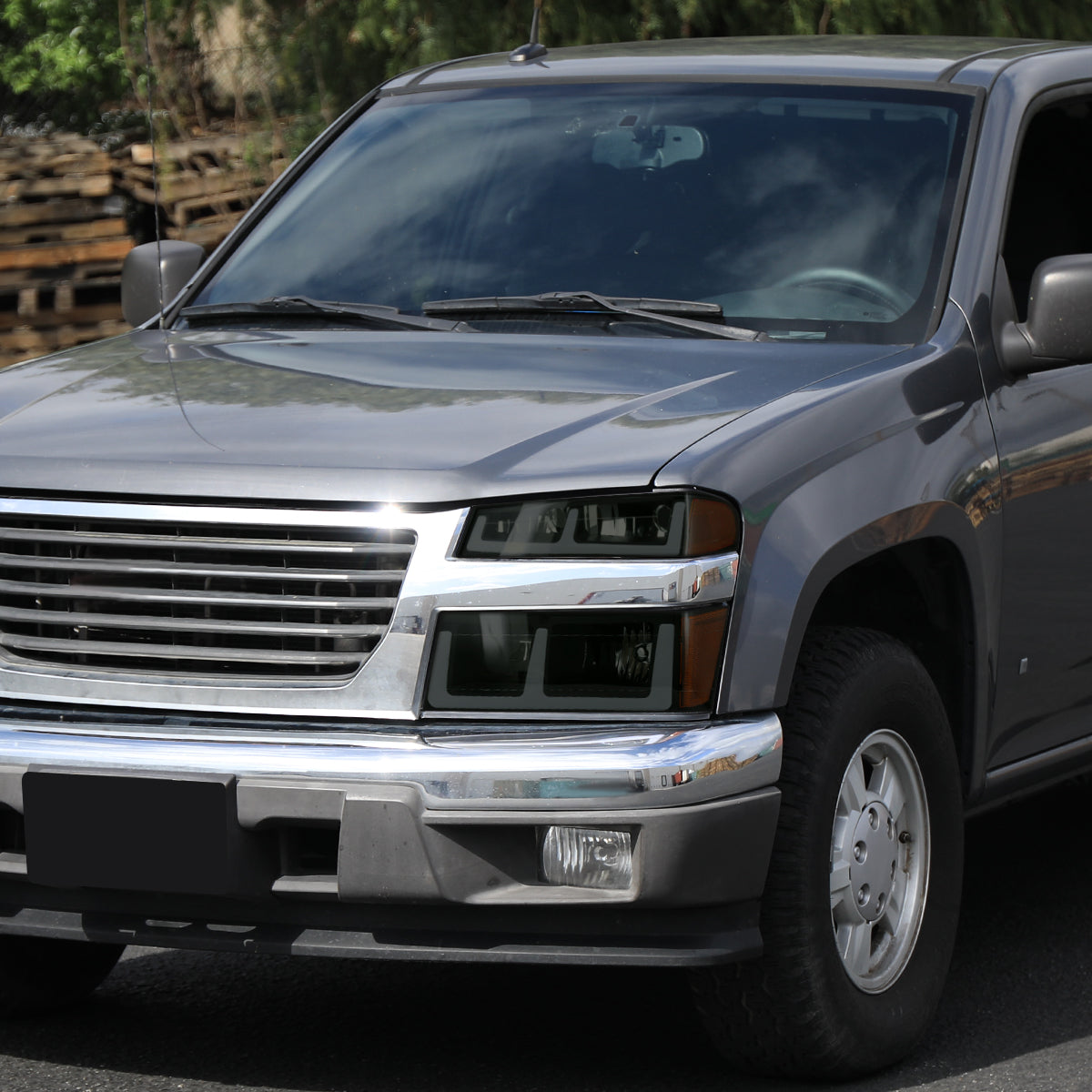 Spec-D 04-12 Colorado GMC Canyon Headlights Black/Smoked