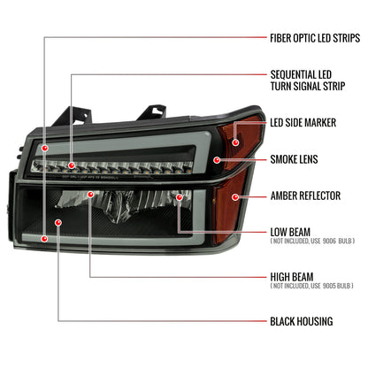 Spec-D 04-12 Chevy Colorado GMC Canyon Tail Lights Smoked G3