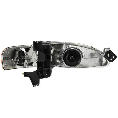 Spec-D 98-00 Toyota Corolla 1PC Crystal Headlights Matte Black/Clear