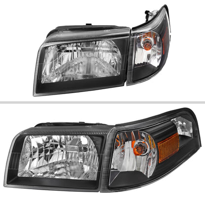 Spec-D 06-11 Mercury Grand Marquis Headlights OEM Style Black/Clear