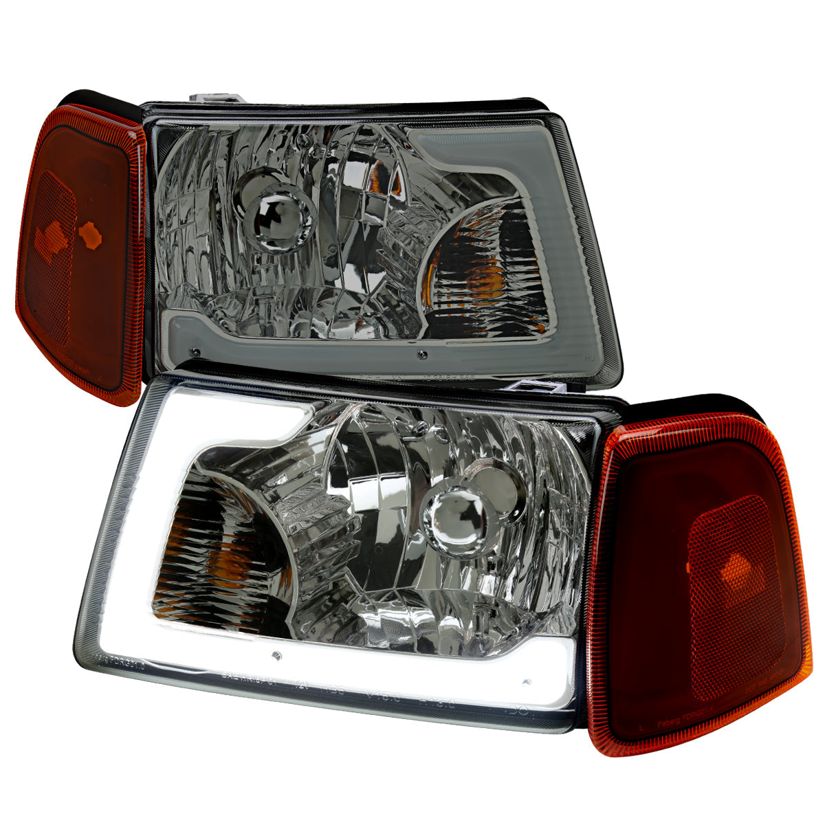 Spec-D 01-11 Ranger Bar OE Style/Amber Corner Lamp /Smoked Headlights