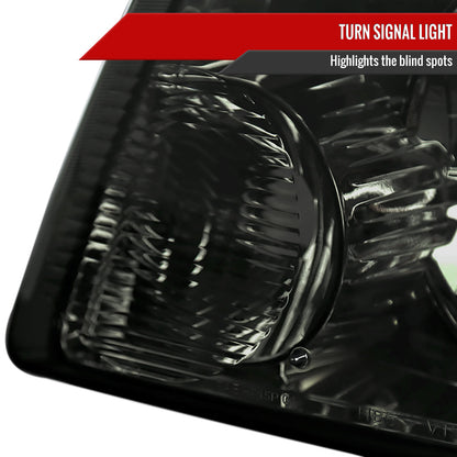 Spec-D 01-11 Ranger Headlights OEM Style Amber Corner Lights /Smoked
