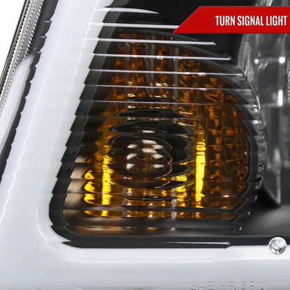 Spec-D 01-11 Ford Ranger Headlights LED Bar OEM Style G3 Black/Clear