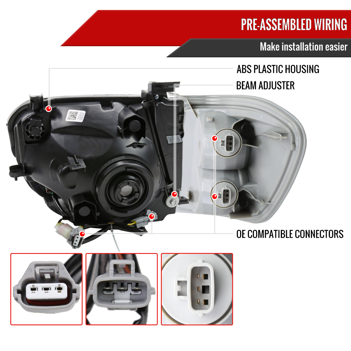 Spec-D 05-06 Tundra/05-07 Sequoia SEQ Bar /Corner Lamps Headlights