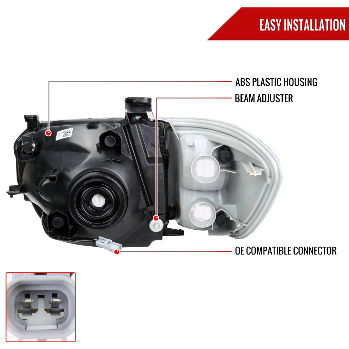 Spec-D 05-06 Tundra 05-07 Sequoia LED Bar Headlights Chrome/Smoked