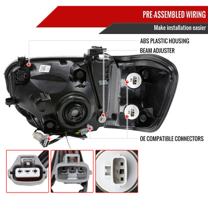 Spec-D 05-06 Tundra/05-07 Sequoia Headlights OEM Style SEQ Black