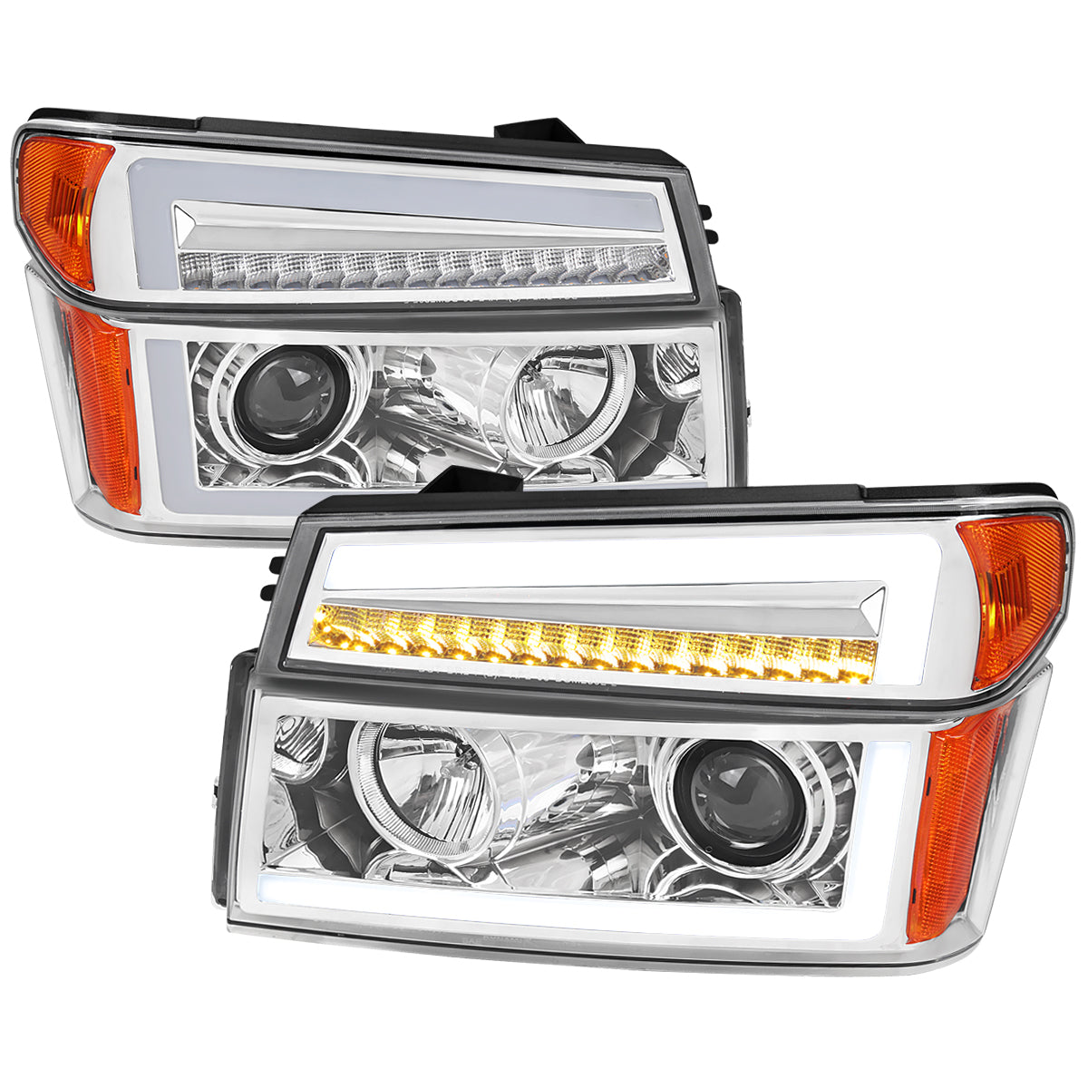 Spec-D 04-12 Colorado/GMC Canyon SEQ Pro Headlights Assembly Chrome